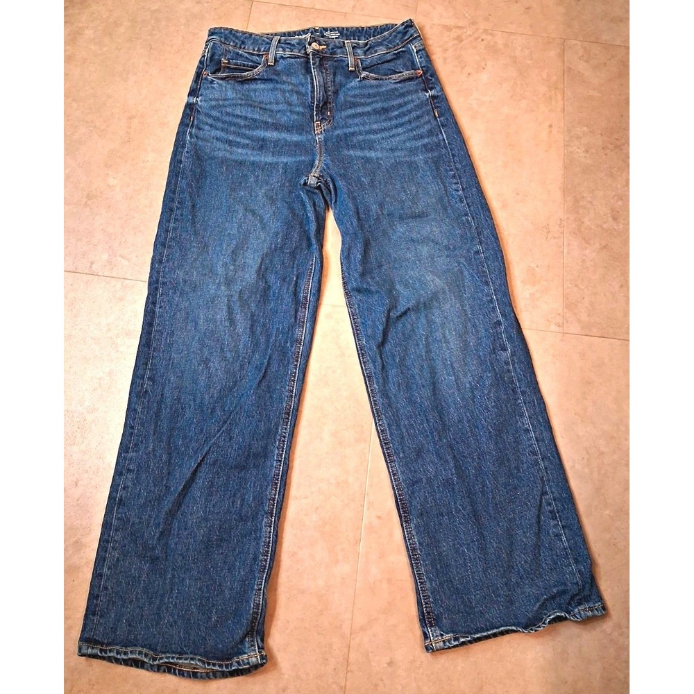 Old Navy High Rise Sky-Hi Wide Leg Jeans Size 10 Relaxed - Picture 2 of 12